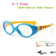 Очки с ремешком для маленьких детей от 0 до 3 лет, TR90, силиконовые оправы для очков для детей, мягкая оптическая оправа WP852