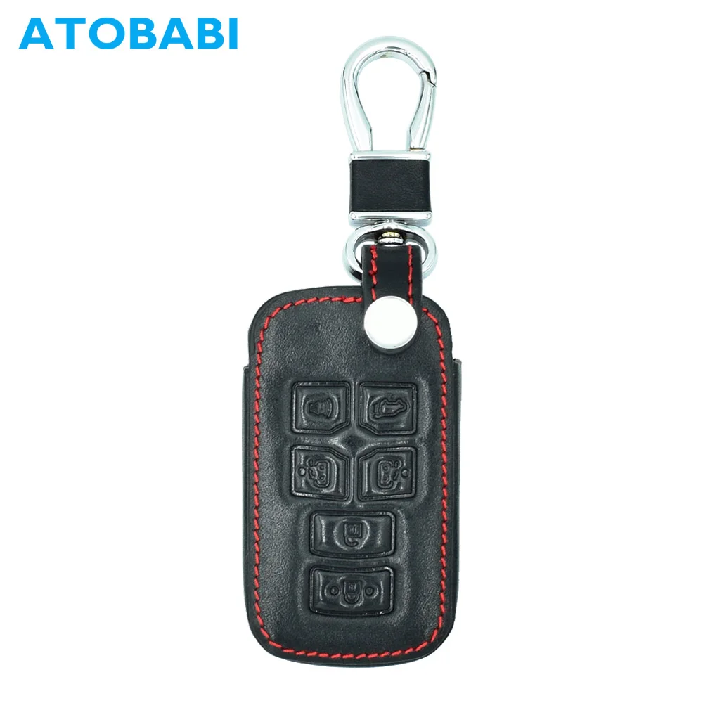 

6 Buttons Leather Car Key Case Protector for Toyota Sienna 2012 2013 2014 2015 2016 2017 Keyless Entry Remote Control Fob Cover