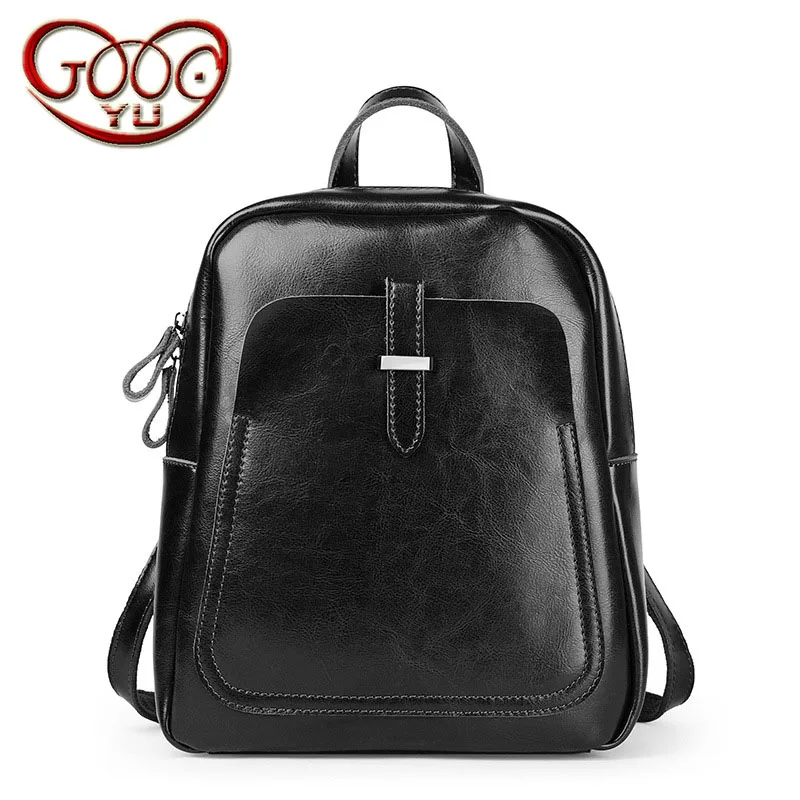 

New leather atmosphere retro female wind square vertical square leather shoulder bag shoulder dual backpack