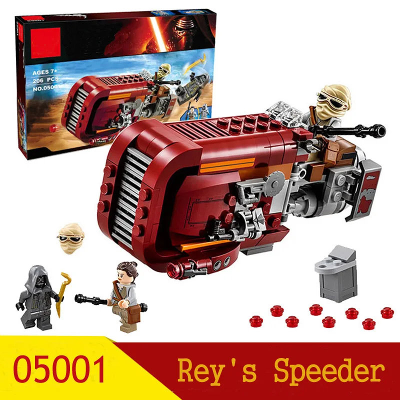 

05001 Star Clone Wars 206pcs Rey Speeder Building Bricks Blocks Sets Kids Toys Compatible Lepine Starwars 75099