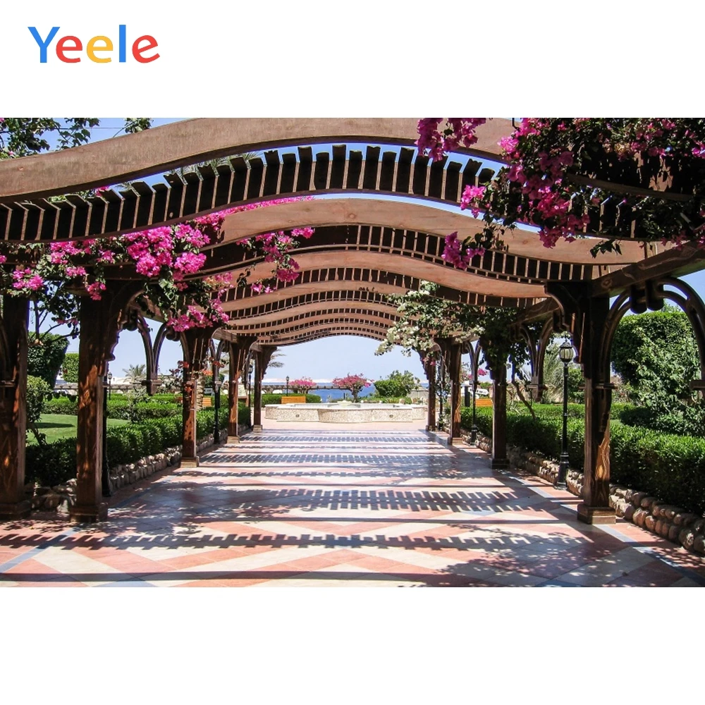 

Yeele Garden Arch Shelf Passage Flowers Plant View Photography Backgrounds Customized Photographic Backdrops For Photo Studio