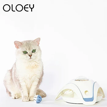 

Funny Pet Cat Bell Ball Toy 360 Degree Rotating Leakage Food Dispenser Interactive Toy For Cats Playing Training Pet Supplies
