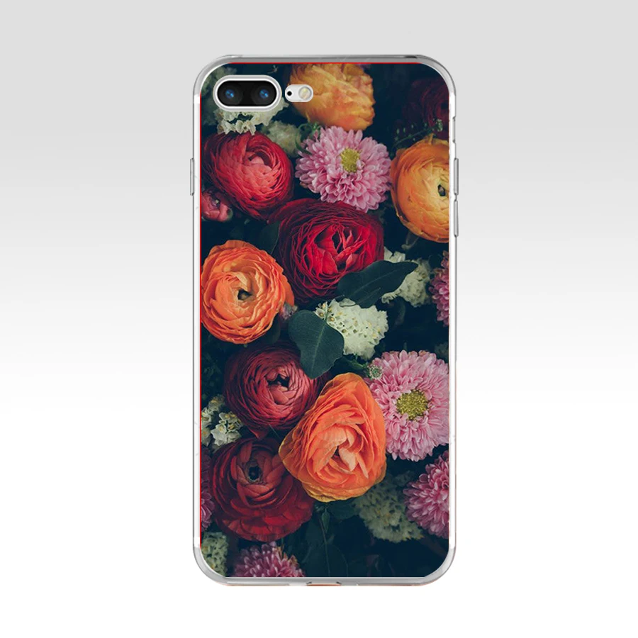 12G красивый сад красные розы цветы для iPhone 6 7 8 plus Чехол Мягкий ТПУ силиконовый чехол для Apple iPhone 6S 7 8 plus чехол