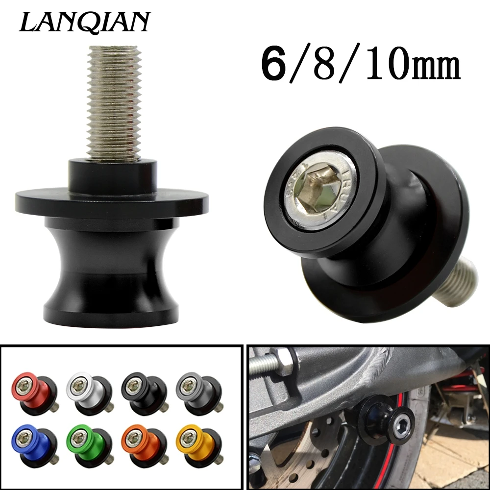 2PCS Motorcycle CNC Swing Arm Paddocks Stand Bobbins Sliders Spools 8mm