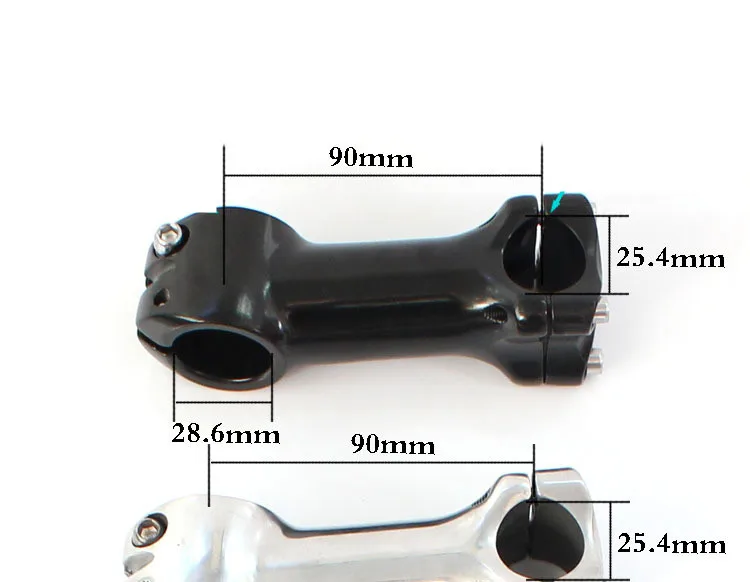Алюминиевый сплав BMX для шоссейного велосипеда 25,4/28,6 мм длина 60 мм/70 мм/90 мм велосипедные стержневые части для гоночного велосипеда