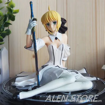 

Anime Fate/stay Night zero Saber Lily Action figure white keep the sword PVC 13cm model collection sexy girl fate suber doll