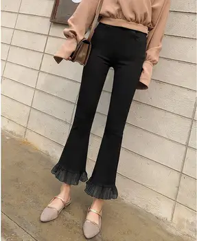 

Shikoroleva Women Leggings Flare Pants 2020 Foot Chiffon Lace Plus Size 3xl 2xl S Black Jeggings Wide Stretchy Pencil Pants