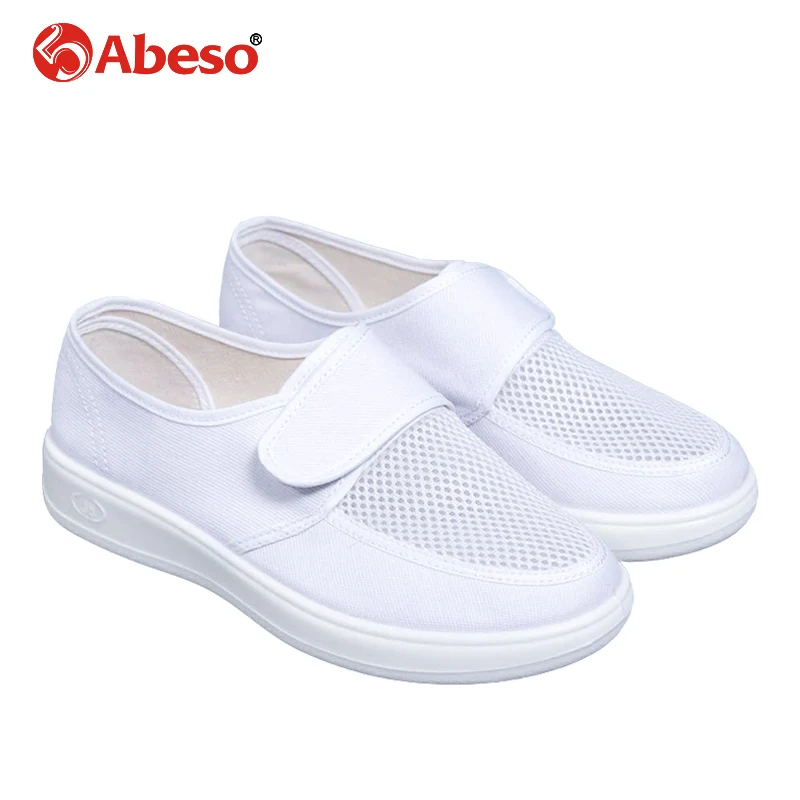 Abeso Safty обувь Для мужчин антистатические сетки Slip-on дышащие массажные парусиновая обувь Для женщин для супер легкий Туфли без каблуков