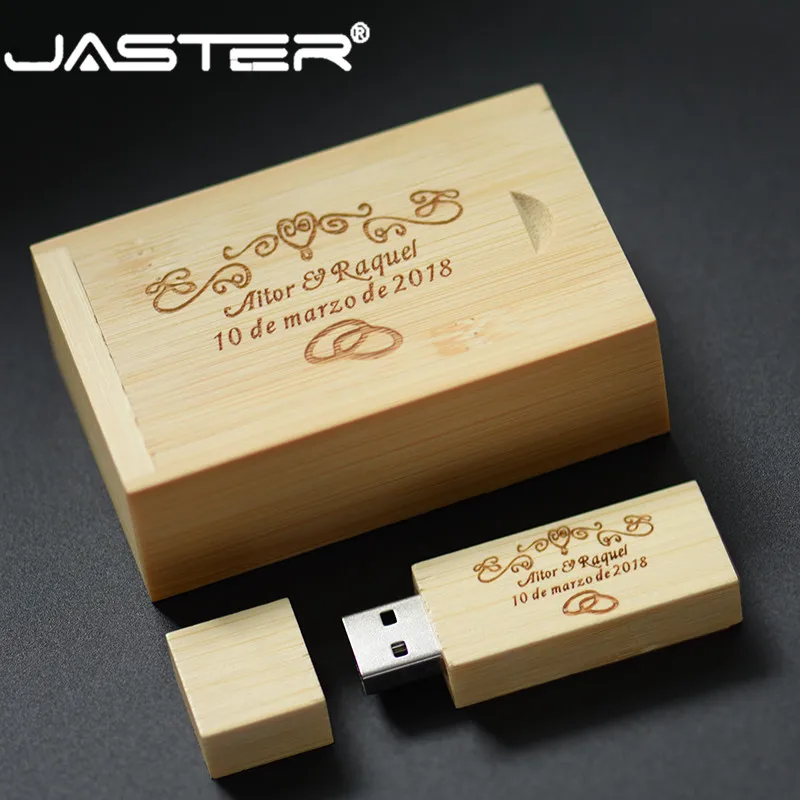 JASTER USB 3. 0 4 Гб до 64 флэш накопитель из бамбука с коробкой новый личный подарок