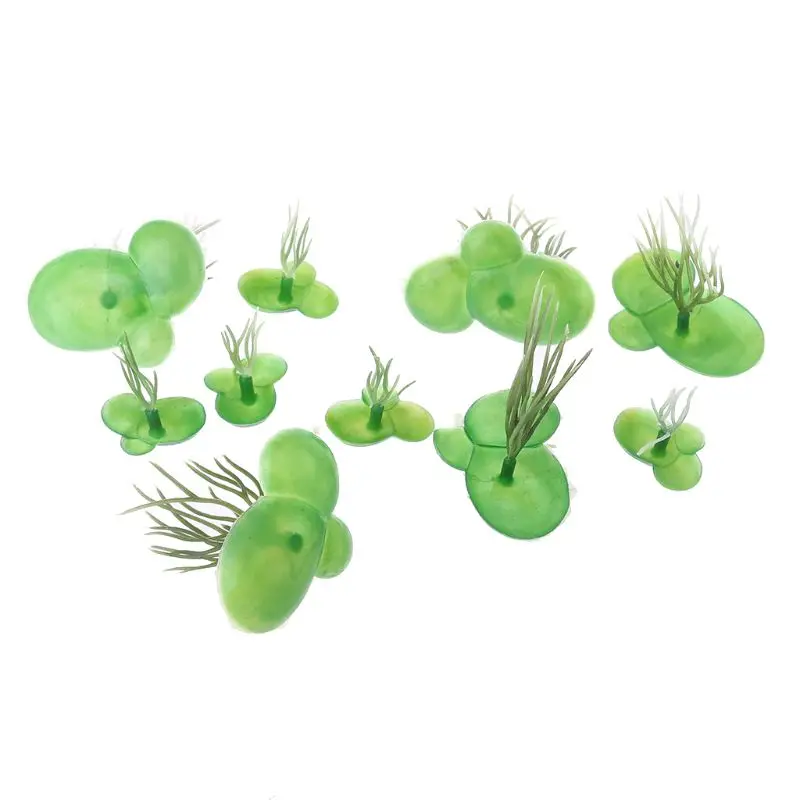 

10pcs Aquatic Lotus Leaf For Aquarium Fish Tank Floating Decoration Green Plants