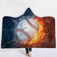 Lannidaa бейсбольное одеяло с 3D принтом KongFu зимнее Флисовое одеяло s для взрослых детей путешествия декоративный диван-кровать с капюшоном одеяло