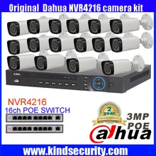 Dahua 16-КАНАЛЬНЫЙ 5MP POE Комплект POE NVR4216 16 ШТ. 3mp POE Ip-камера IPC-HFW4300R-Z P2P Облачный Сервис Системы ВИДЕОНАБЛЮДЕНИЯ Видео наблюдения