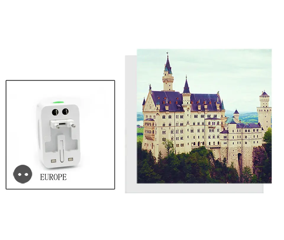 Dual USB Charging Port All in One Universal Worldwide Convenient Travel Charger Power UK AU US EU Plug Adapter With Packaging (10)