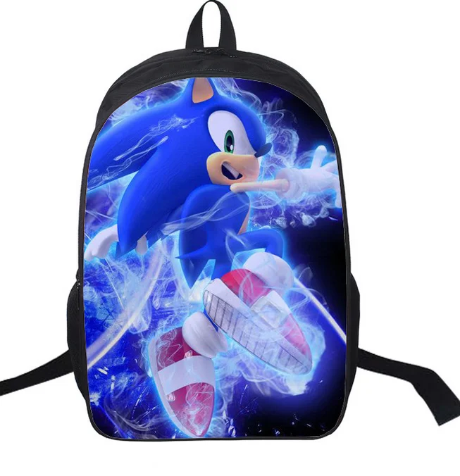 16-дюймовый шпилька рюкзаки с персонажами мультфильмов для детей Для мальчиков и девочек Марио Sonic зубная щётка бум книжная сумка рюкзак для учеников начальной школы; школьная сумка Mochila - Цвет: Sonic 5