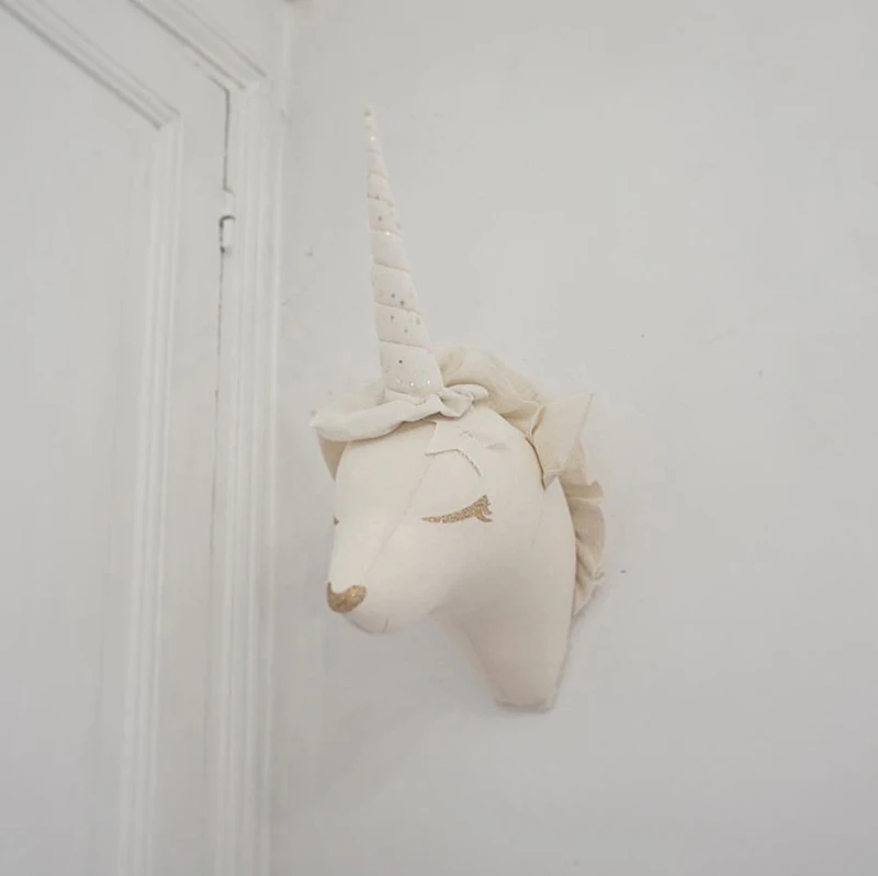 Montagens da Parede da Decoração da Parede da Cabeça dos Cervos Arte da Parede Quarto dos Miúdos Brinquedos Unicórnio Animal Cabeça Nórdico 3d Pendurado Decoração Dropshipping 9 Cheap Material de parede de pelúcia