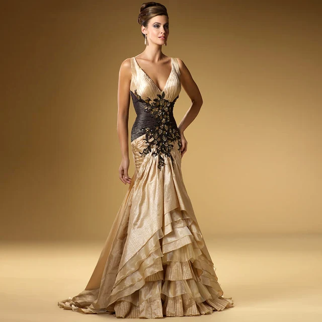 avondjurk champagne kleur avondjurk champagne kleur