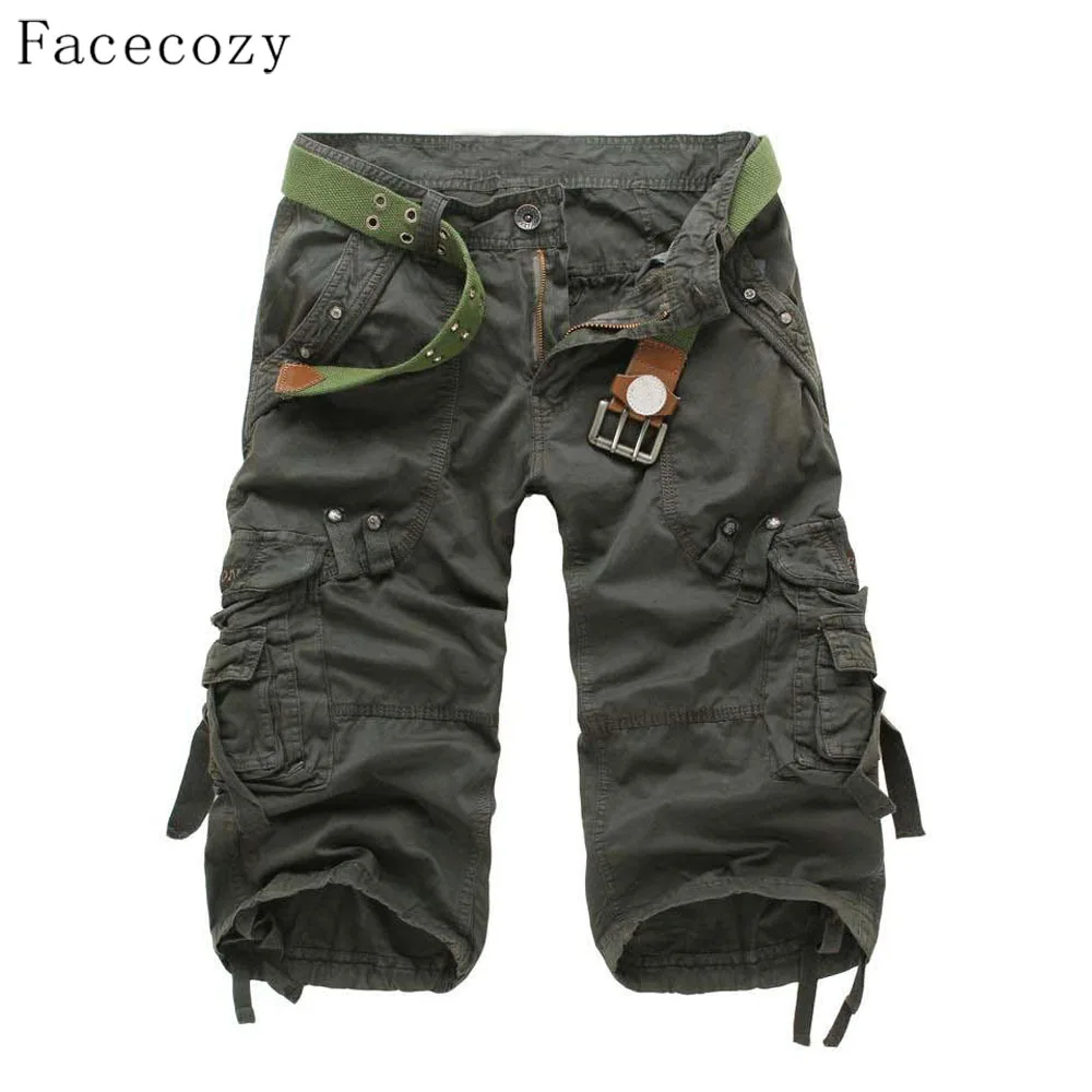 

Facecozy Men Summer Outdoor Multi-Pockets Shorts Male Loose Style Fishing Sports Short Pant