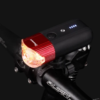 

Deemount Bicycle Smart Front Light Cycling LED Headlight W/ Yellow Tone Warning for Daytime Riding Upto 800lumen 4000mAH Lantern