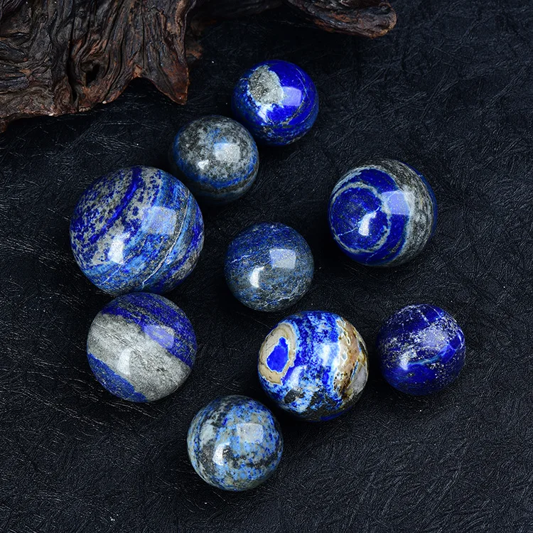 

Natural lapis lazuli ball Afghan lapis lazuli Green gold ball Seven-star array Feng Shui ball wholesale
