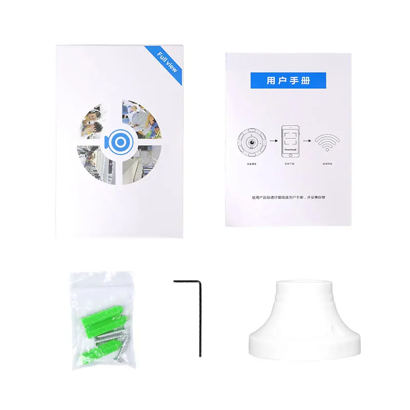960P 360 Degree Wireless Panoramic IP Camera LED Bulb Lamp Mini WIFI CCTV Alarm 3D VR Camera Smart Home Security Free APP Alarm_6