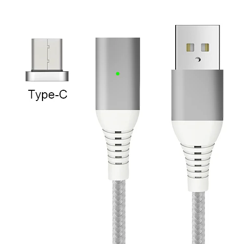 GARAS QC3.0 Магнитный кабель usb type C порт быстрая зарядка/кабель для передачи данных USB-C для Xiaomi/samsung/huawei кабели для мобильных телефонов type C - Цвет: silver QC3.0 TypeC