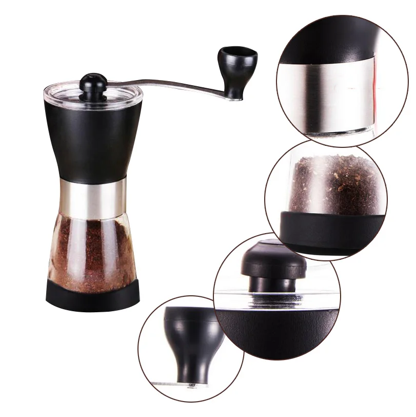 Manual Ceramic Coffee Grinder Washable ABS Ceramic Core Stainless Steel