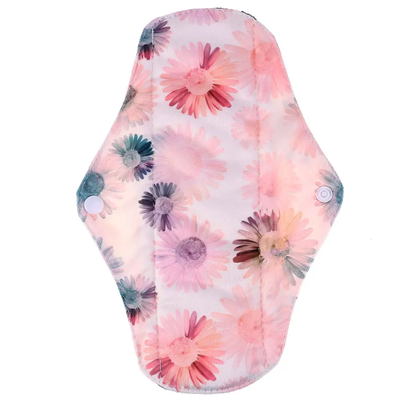 [simfamily]10Pcs Reusable Waterproof Regular Flow Menstrual Sanitary Cloth Pads Bamboo Inner,Mixed Color, Selling