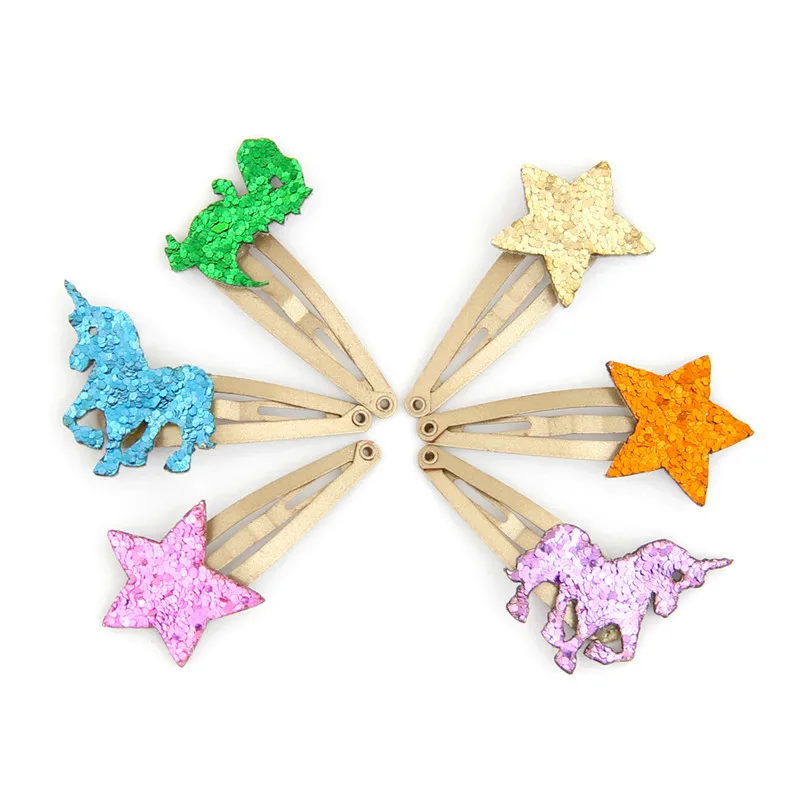 

Fioday 24pcs New Cute Unicorn/Star/Dinosaur Hair Clips for Girls Kids Hairpins Barrette Cartoon Hairgrip Drop Shipping