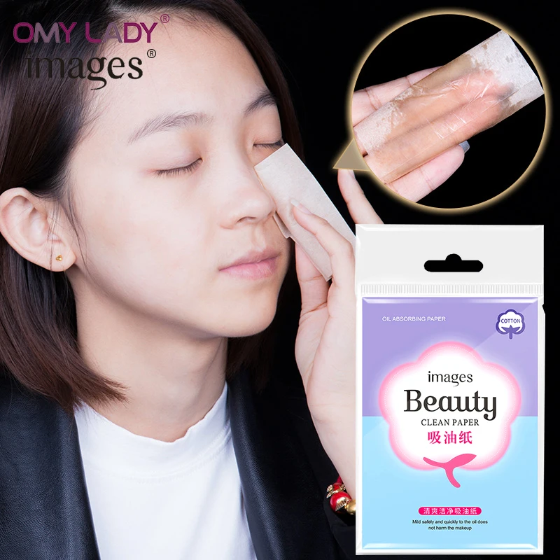 Images 100pcs/pack Oil Blotting Sheets Face Cleanser Deep Cleaning