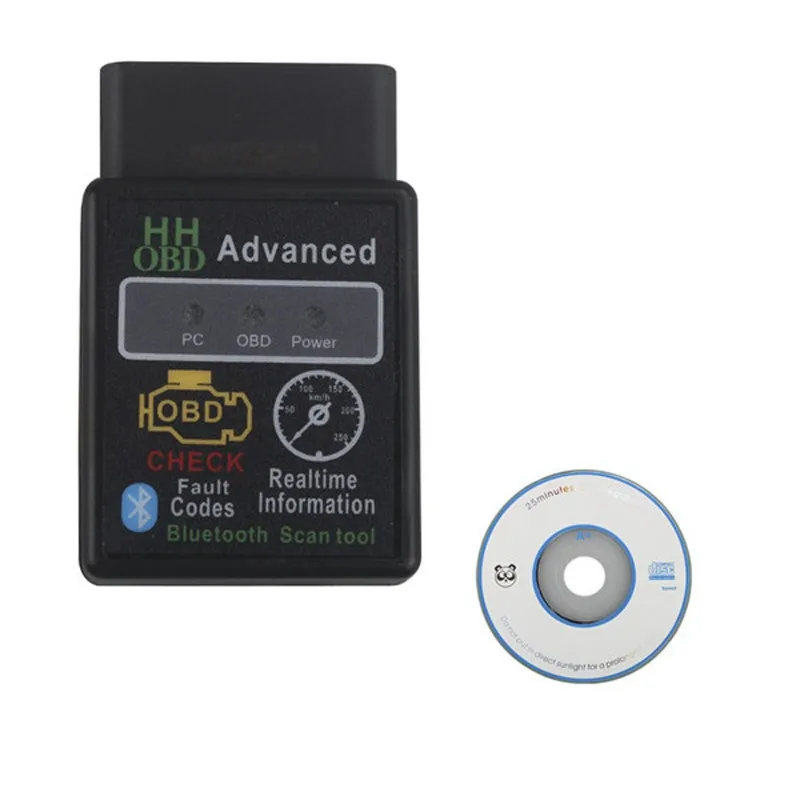 HH OBD Advanced MINI ELM327 v2.1 черный Bluetooth OBD2 автомобильный беспроводной адаптер сканер