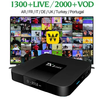 

TX3 mini Android 7.1 TV BOX 2GB/16GB iprotv Europe French Arabic IPTV 1 Year 1700+TV Channel VOD Quad Core S905w wifi player x96