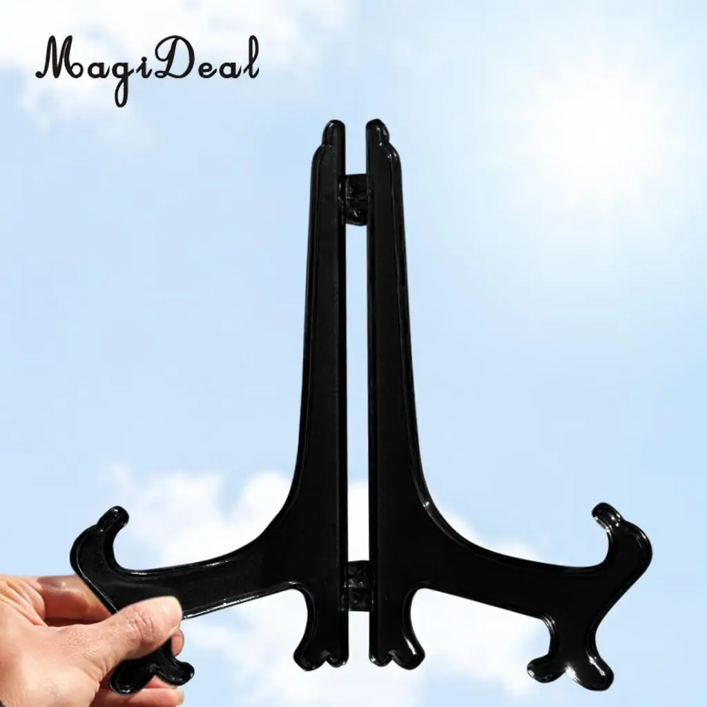 5pcs 4''-12'' Display Stand Black Easels Plate Display Photo Holder Stand Displays Picture Frames Cookbooks Decorative Plates
