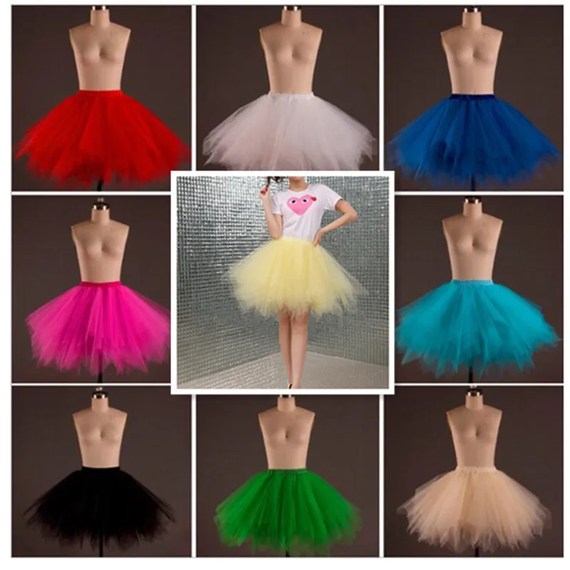 

Multi Colors Short Tulle Petticoat Crinoline Vintage Wedding Bridal Petticoat for Wedding Dresses Underskirt Rockabilly Tutu