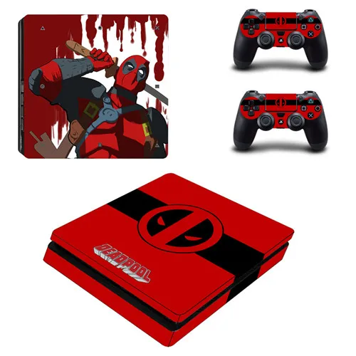 Deadpool PS4 тонкая Наклейка защитная накладка наклейка для PS4 Slim консоль и контроллер винил - Цвет: YSP4S-0560