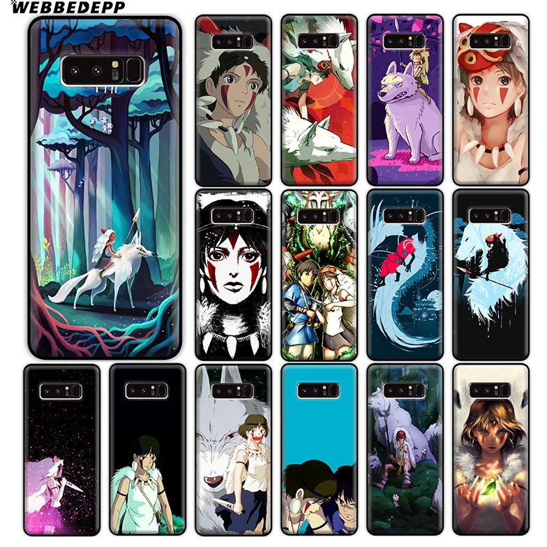 WEBBEDEPP Princess Mononoke Soft Silicone Case for Samsung Galaxy A9 A8 A7 A6 Plus 2018 A5 A3 2017 2016 Note 9 8 |