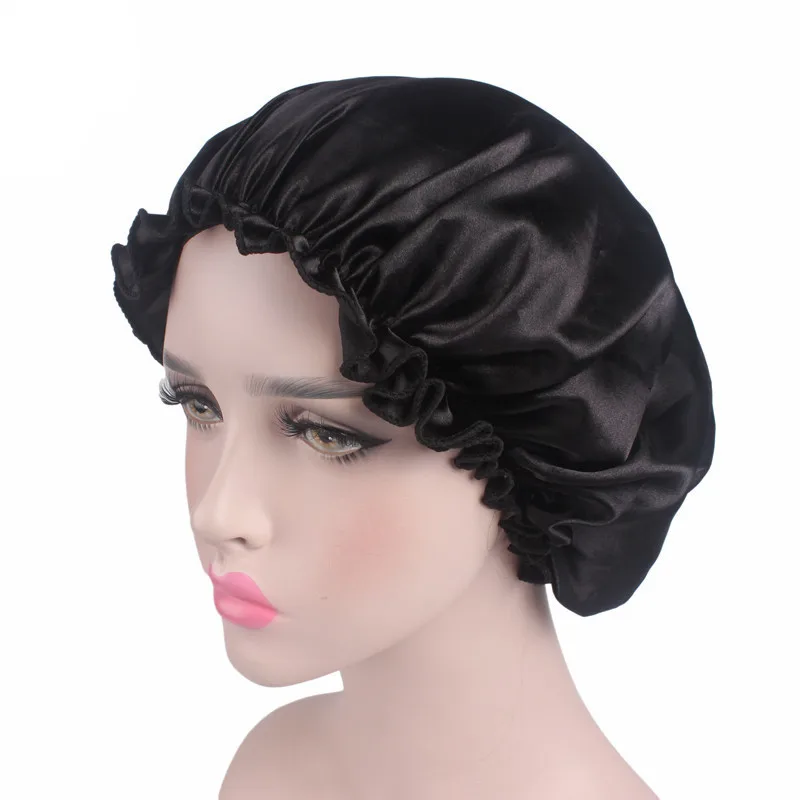 

Muslim Satin Lace Stretch Sleep Turban Hat Scarf Summer Chemo Beanies Caps Cancer Headwear Head Wrap Hijab Hair Loss Accessories