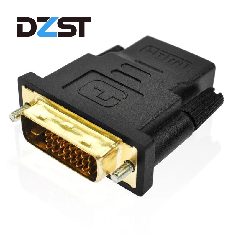 

DZLST High Quality DVI 24+1 Male to HDMI Female Converter HDMI to DVI adapter Support 1080P for HDTV LCD Drop shipping