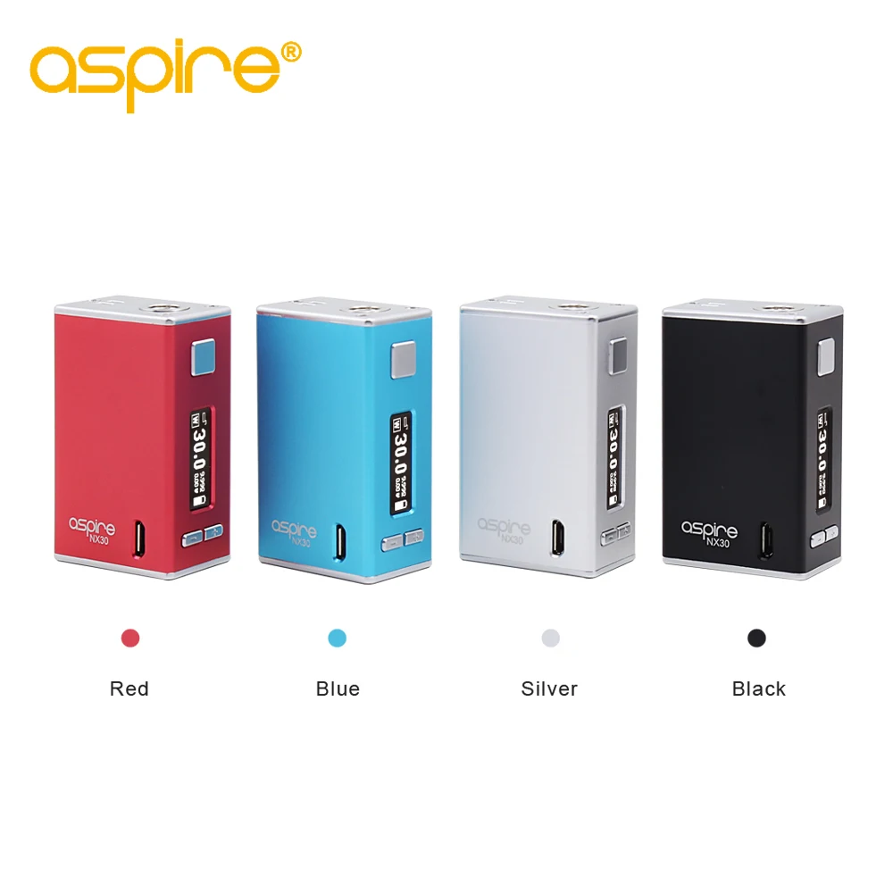 Электронная сигарета Aspire NX30 Mod 30 Вт электронной сигареты Vape поле Mod 510 нить с 2000 mah Встроенный Батарея Palm Размеры для Starter Kit