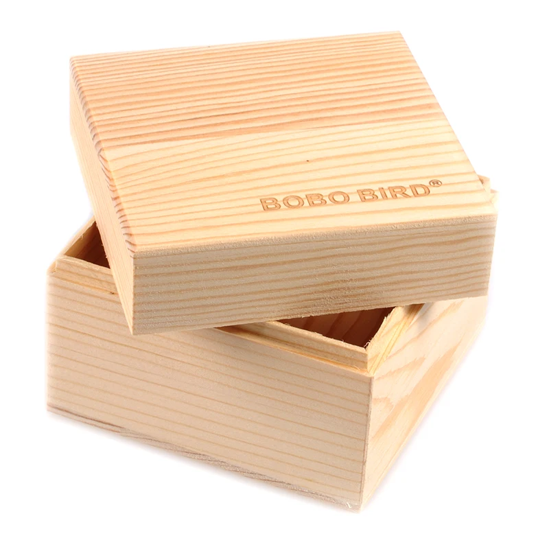 BOBO BIRD Watch Jewelry Storage wooden Box Solid High Quality Square Jewelry Set Box Useful Wood Available