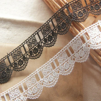 

10Yards Japanese Version Water Soluble Silk Delicate Rose Hollow Ribbon Lace Can Be Worn Handmade DIY Accessories 2.5cm YN613