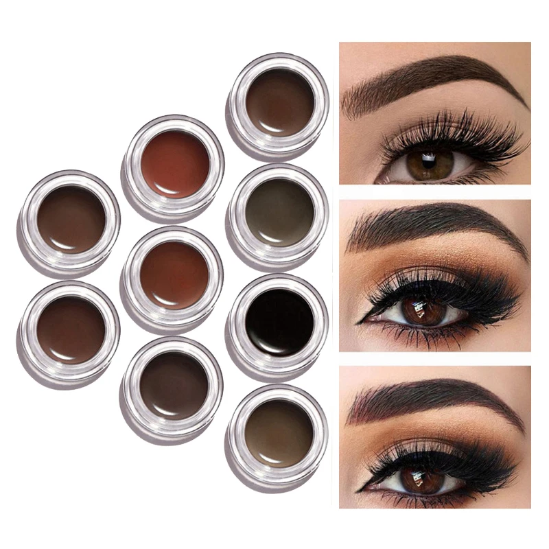 9 Color Eyebrow Cream Long lasting Waterproof Eye Brow Pomade Gel