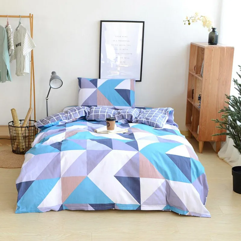 

Cotton Bedding Set Brief Style Sheet Pillowcase Duvet Cover Sets 3pcs/lot Bedding Linens For Single Bed XF5-2