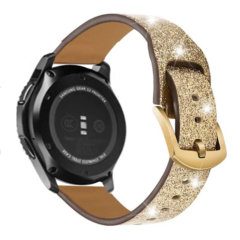 Ремешок для samsung gear sport S2 S3 классический Frontier Band huawei gt 2 20 мм 22 кожаный huami amazfit Bip galaxy