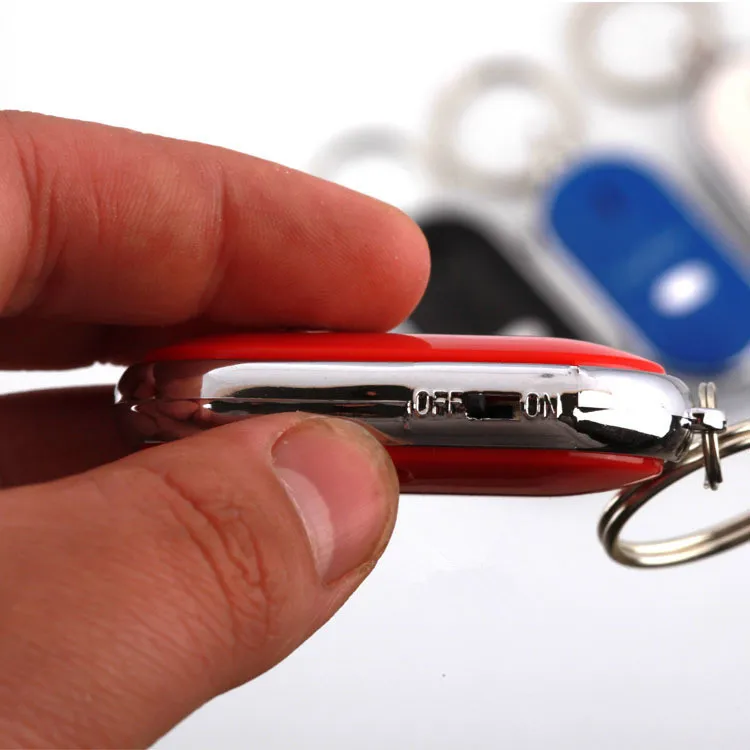 Key Anti-Lost Find Object Key Machine Whistle Finder Led Luminous Sound Control Keychain Sound Control Alarm Random Color