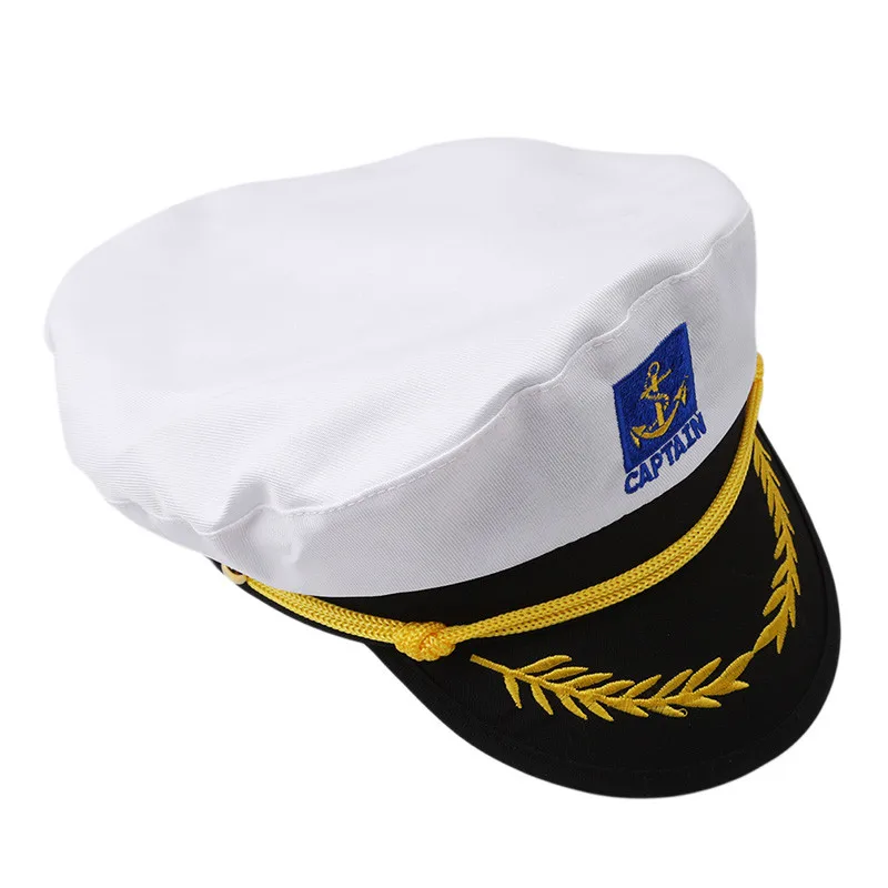 1PC2019 The Latest Navy Marine Yacht Boat Ship Sailors Navy Captain Military Cap Adult Unisex Fancy Dress Supplies