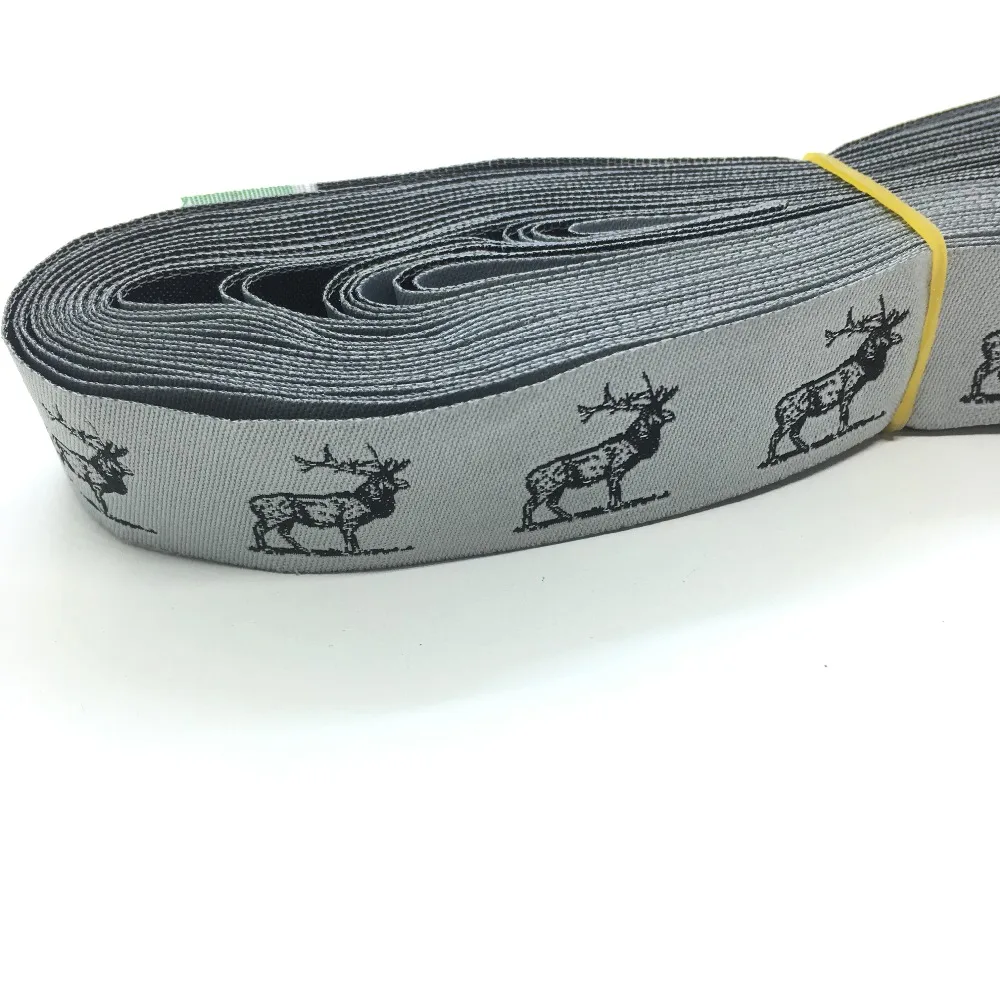 

10 Meters 7/8'' 22mm Elk Dog Collar Woven Jacquard Ribbon Wholesale