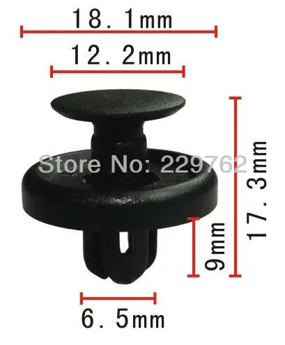 200 шт переднее крыло лайнер пуш-типа Фиксатор для GM 88970767 Toyota 90467-10183 Subaru 909130043