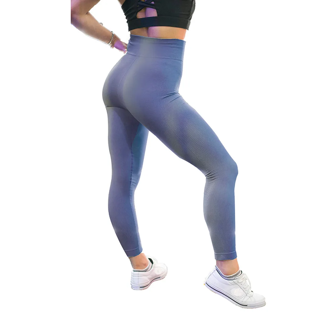 Женские повседневные однотонные Саржевые штаны для фитнеса, бега, йоги, спортивная одежда, женские бесшовные леггинсы