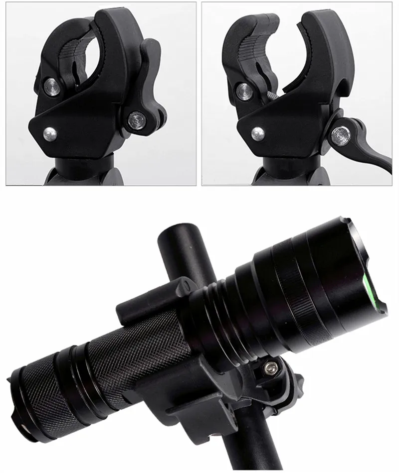 High Quality Bike Mount Clamp Clip Bicycle Holder Cycling Grip Flashlight LED Torch Lamp Light Bracket Stand Bicycle Accessories