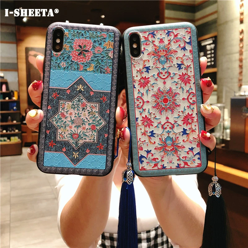 Shockproof Cases For Samsung Galaxy Note 9 S8 S9 Plus Retro Chinese Style Soft TPU Back Cover Note8 S8Plus S9+ |
